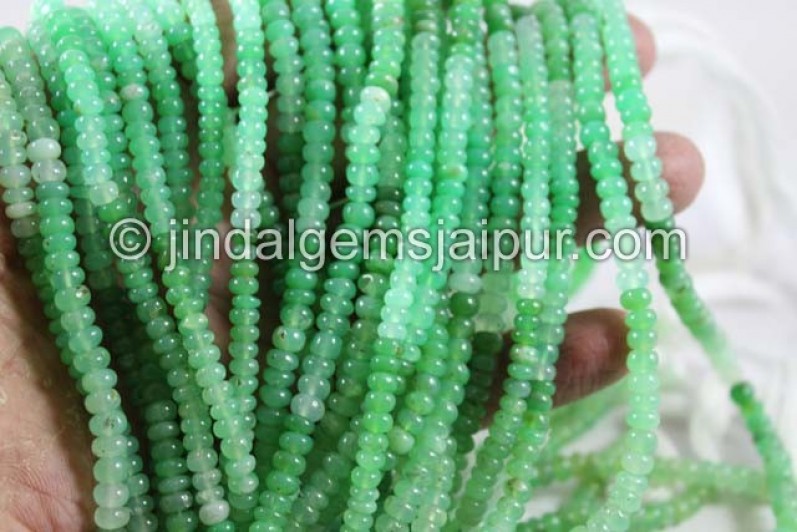 Chrysoprase Far Smooth Roundelle Beads
