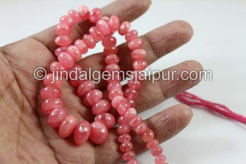 Rhodochrosite Far Smooth Roundelle Shape Beads