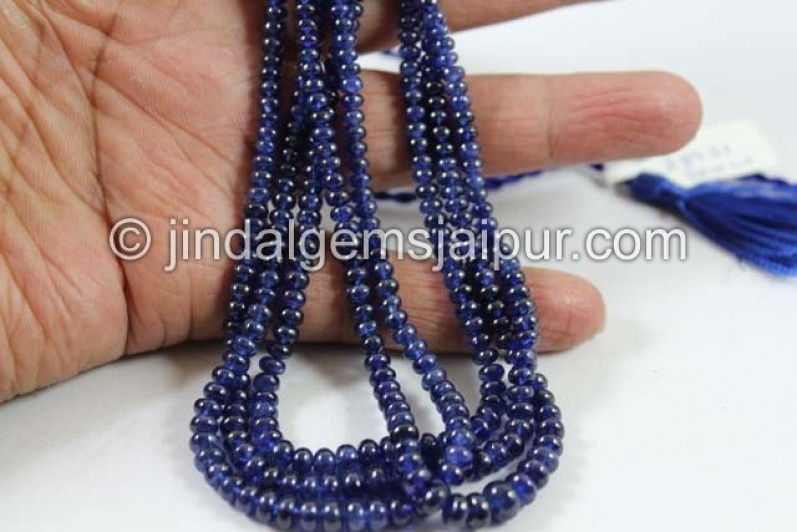 Natural Untreated Burma Blue Sapphire Smooth Roundelle 