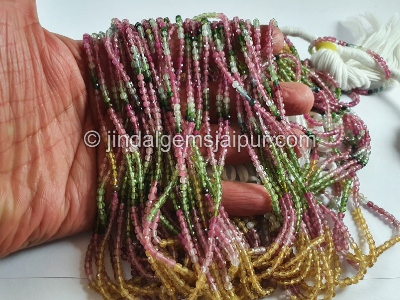 Tourmaline Cut Cube Beads