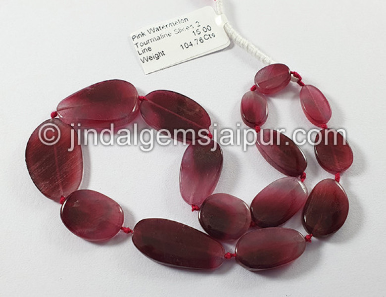 Pink Watermelon Tourmaline Smooth Slices