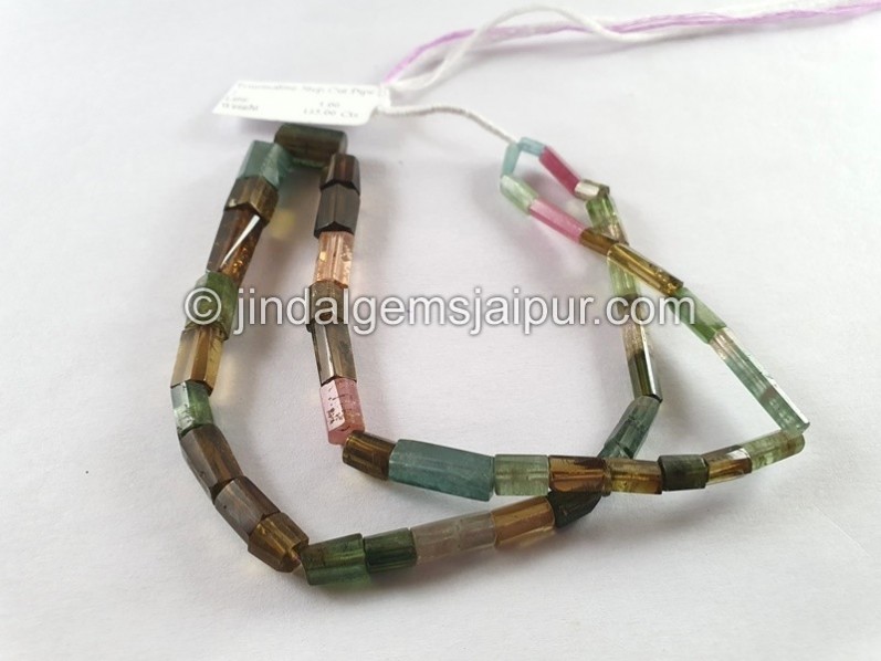 Tourmaline Step Cut Pipe Beads