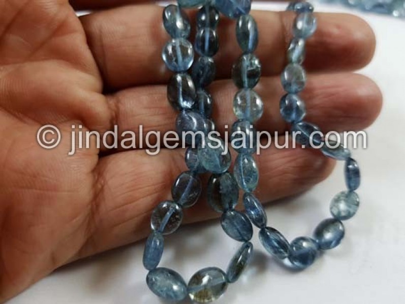 Santa Maria Aquamarine Deep Smooth Oval Beads