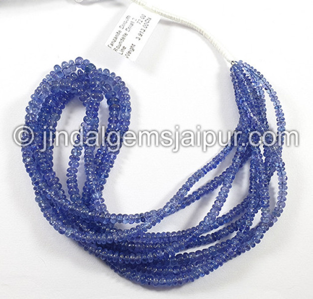 Tanzanite Smooth Roundelle Shape Small Beads