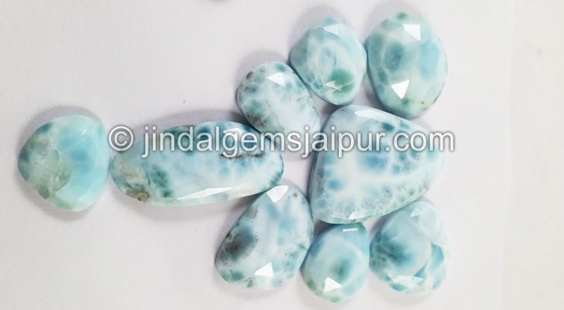 Larimar Rose Cut Slices