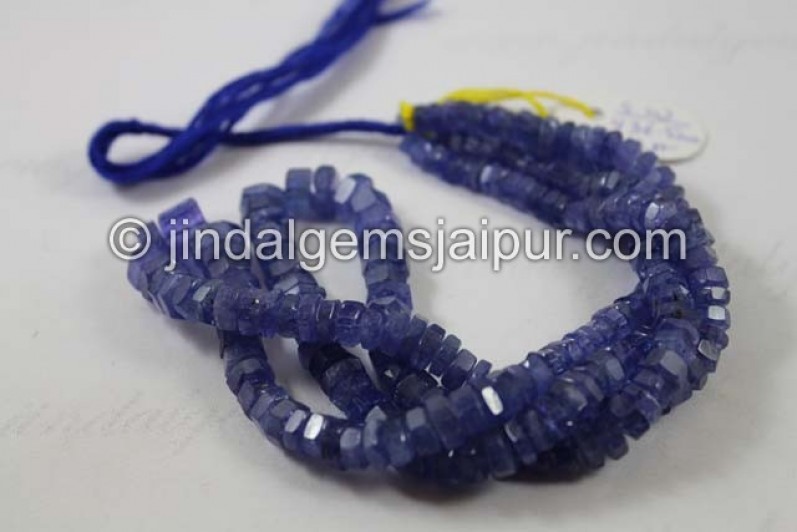 Tanzanite Step Cut Roundelle Beads