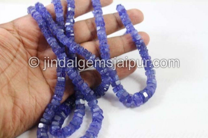 Tanzanite Step Cut Roundelle Beads