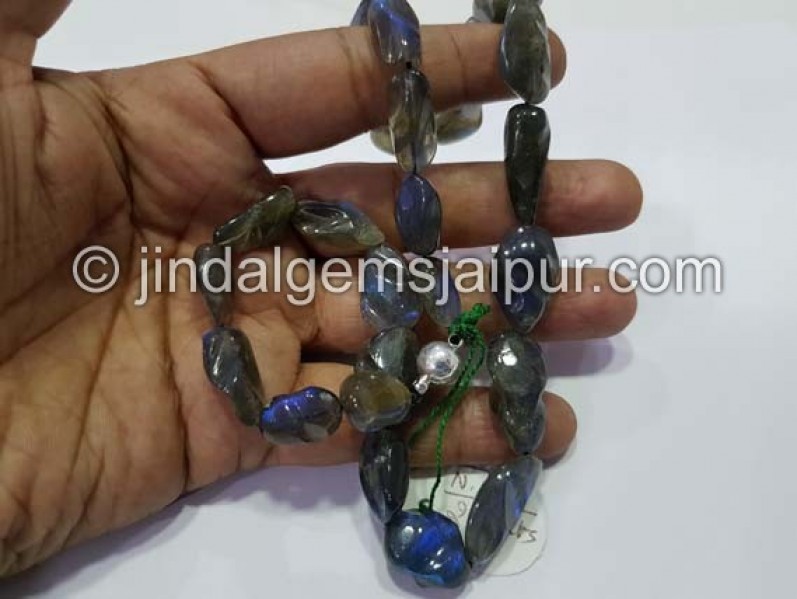 Labradorite Or Spectrolite Smooth Irregular Nugget Beads