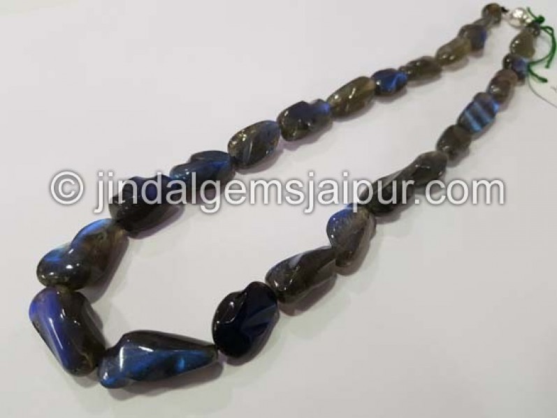 Labradorite Or Spectrolite Smooth Irregular Nugget Beads