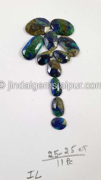 Azurite Malachite Rose Cut Slices