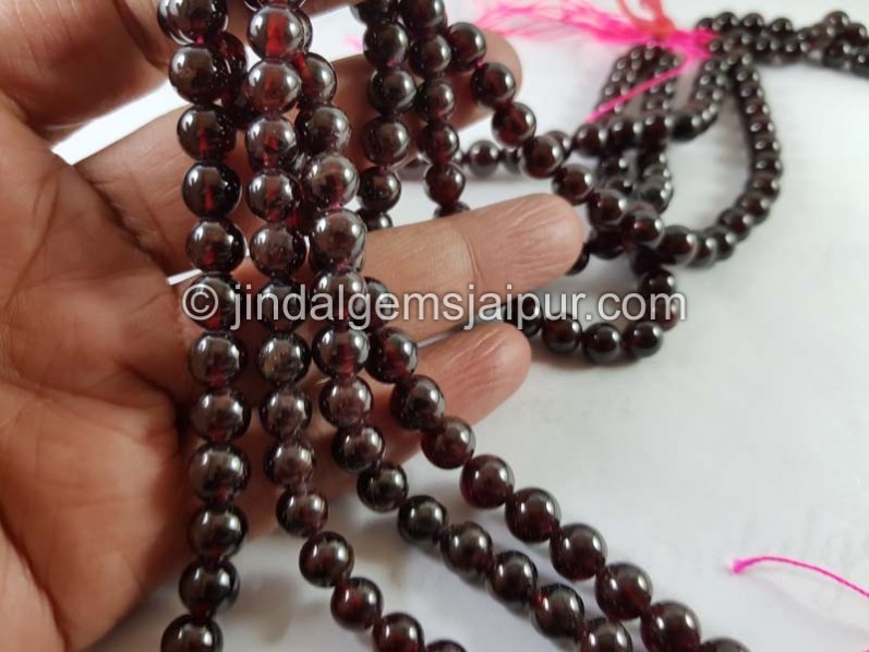 Garnet Smooth Round Beads
