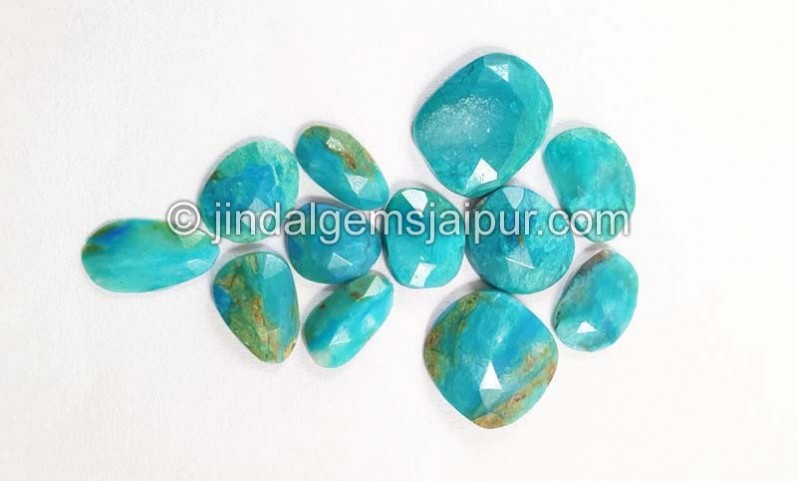 Blue Opalina Rose Cut Slices