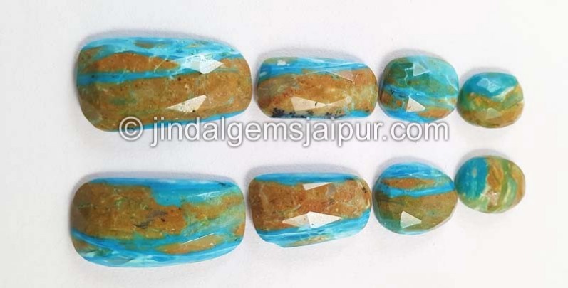 Blue Opalina Rose Cut Slices