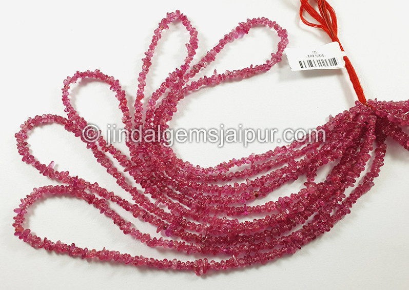 Ruby Smooth Chips Shape Beads