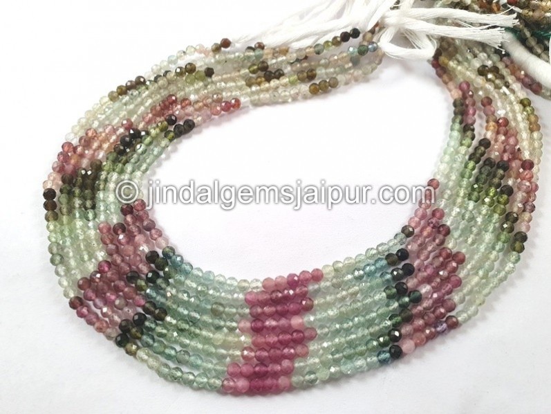 Afghani Tourmaline Faceted Round Beads