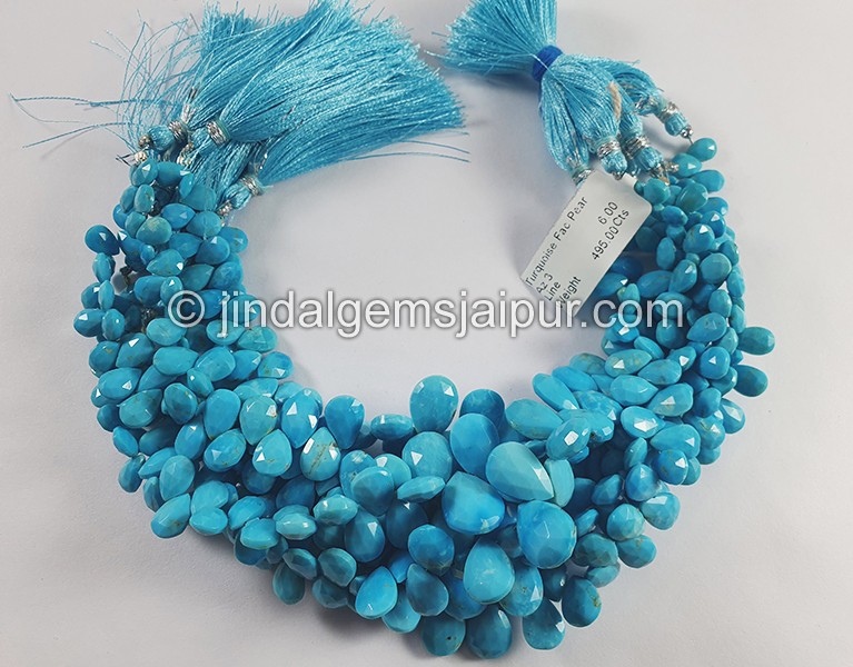 Turquoise Faceted Pear Shape Beads