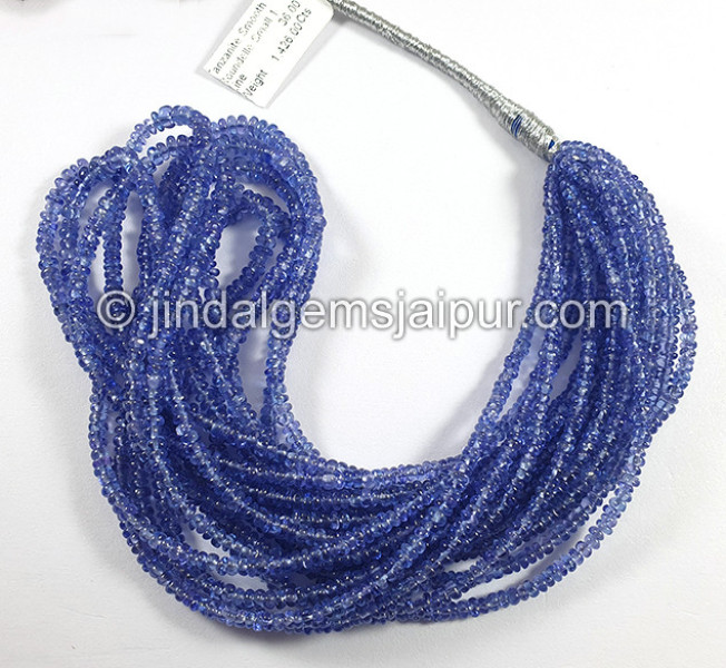 Tanzanite Smooth Roundelle Shape Small Beads