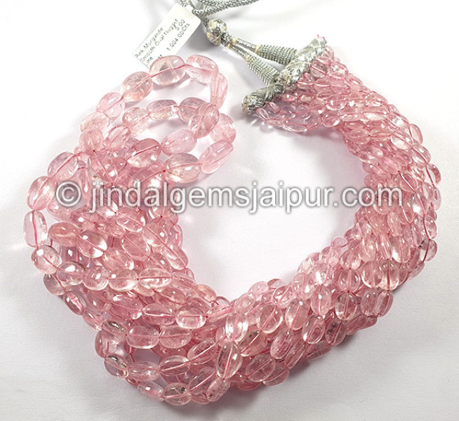 Pink Morganite Smooth Oval Nuggests Shape Beads