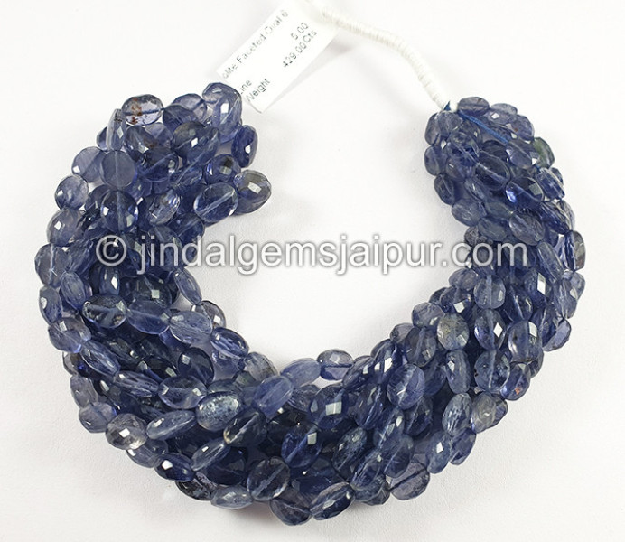 Iolite Faceted Oval Shape Beads