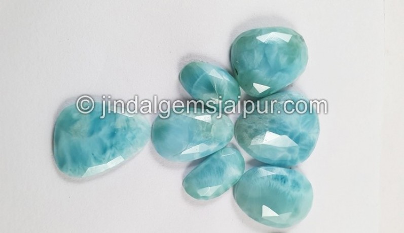 Larimar Rose Cut Slices