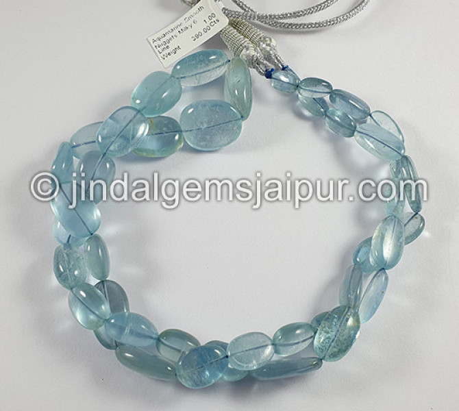 Milky Aquamarine Smooth Nuggets Shape Beads