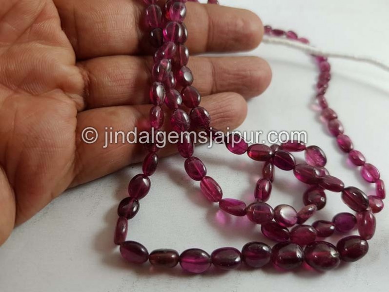 Rubellite Tourmaline Smooth Oval Beads