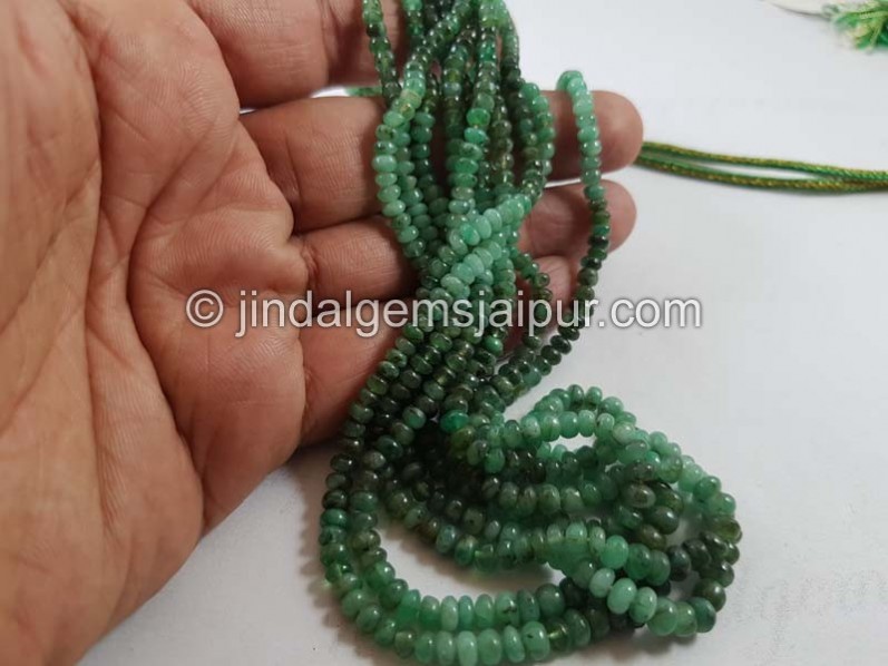 Emerald Shaded Smooth Roundelle Beads