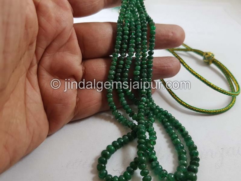Emerald Smooth Roundelle Beads