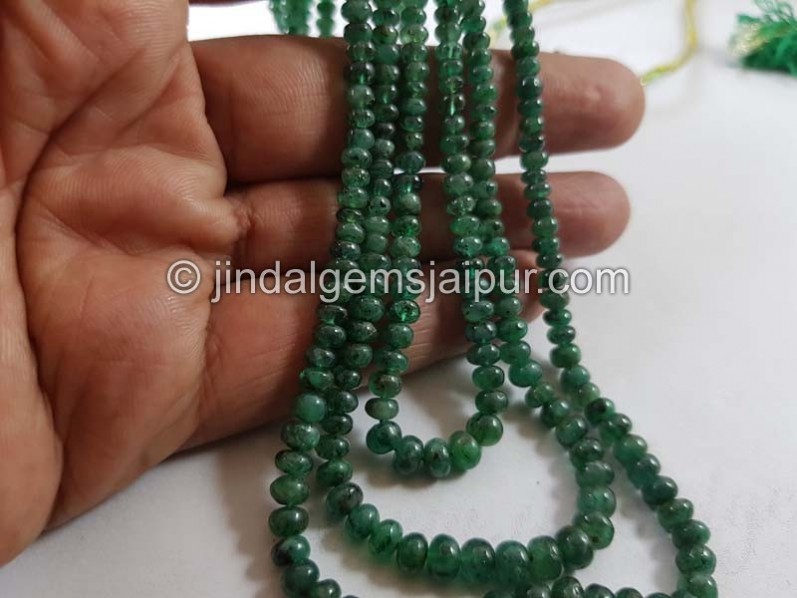 Emerald Shaded Smooth Roundelle Beads