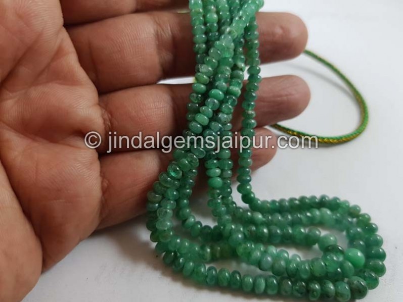 Emerald Smooth Roundelle Beads