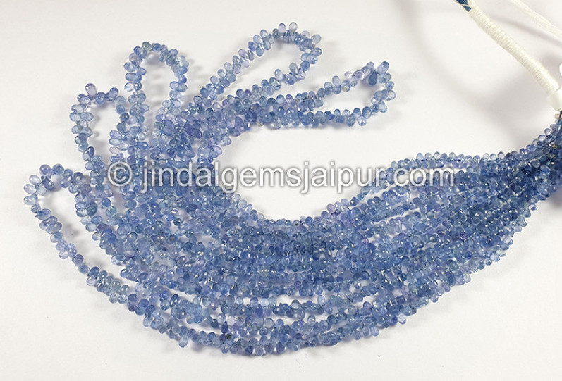 Blue Sapphire Faceted Drops Shape Beads