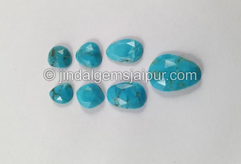 Black Spiderweb Turquoise Rose Cut Slices