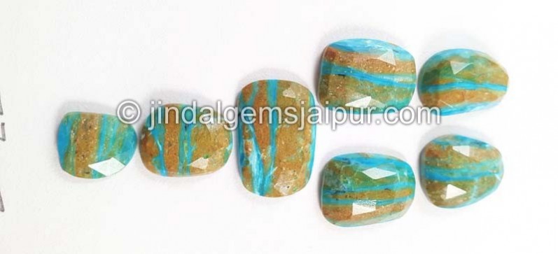 Blue Opalina Rose Cut Slices