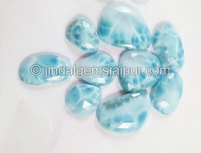 Larimar Rose Cut Slices