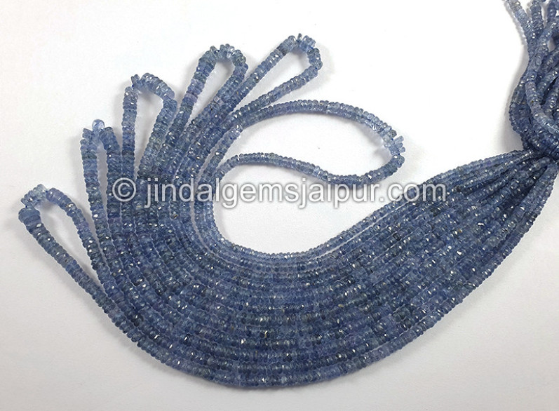 Blue Sapphire Faceted Tyre Shape Beads