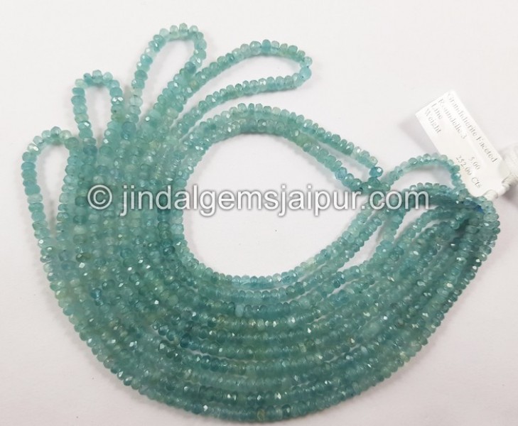 Grandidierite Faceted Roundelle Beads