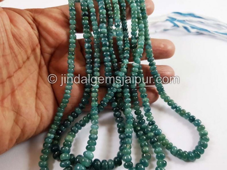 Blue Grandidierite Smooth Roundelle Beads
