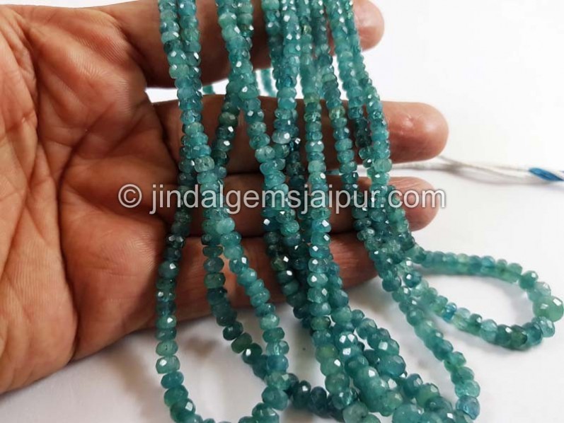 Blue Grandidierite Faceted Roundelle Beads
