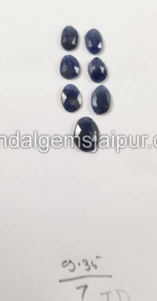Blue Sapphire Rose Cut Slices