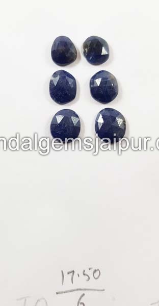 Blue Sapphire Rose Cut Slices
