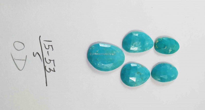 Turquoise Rose cut Slices