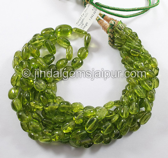 Peridot Smooth Nuggets Shape Beads