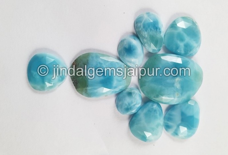 Larimar Rose Cut Slices
