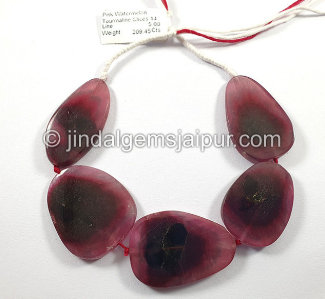 Pink Watermelon Tourmaline Smooth Slices