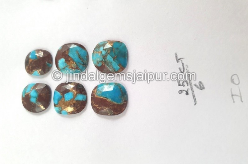 Copper Lava Mohave Turquoise Rose Cut Slices