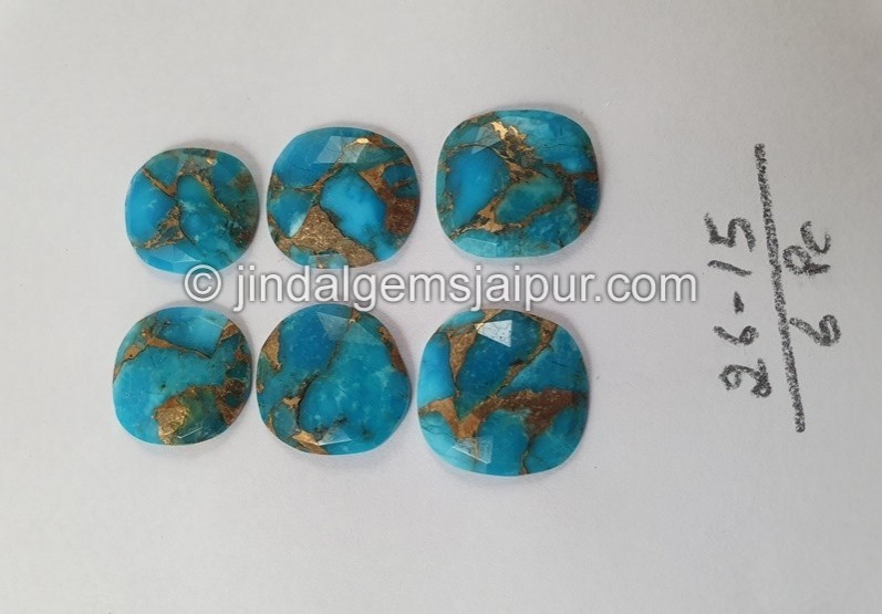 Copper Mohave Turquoise Rose Cut Slices -- DETRQ199