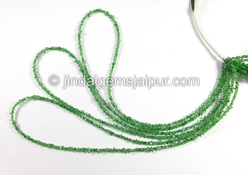Emerald Green Rough Nuggets Diamond Beads