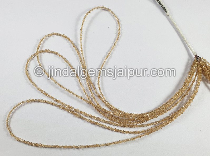 Champagne Double Terminated Diamond Quartz Beads