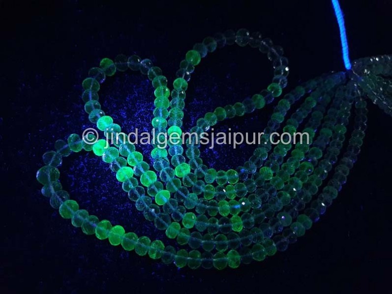 Hyalite Opal Faceted Roundelle Beads