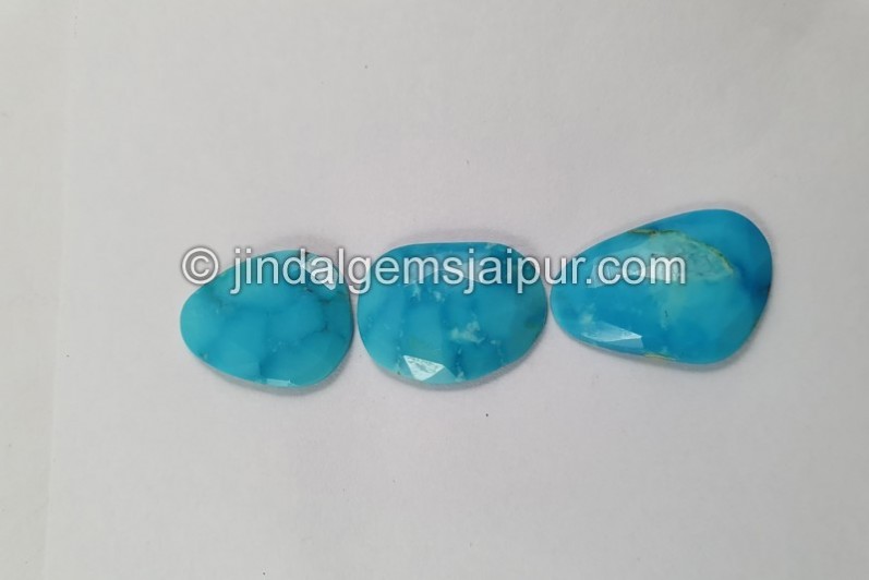 Turquoise Rose Cut Slices -- DETRQ193